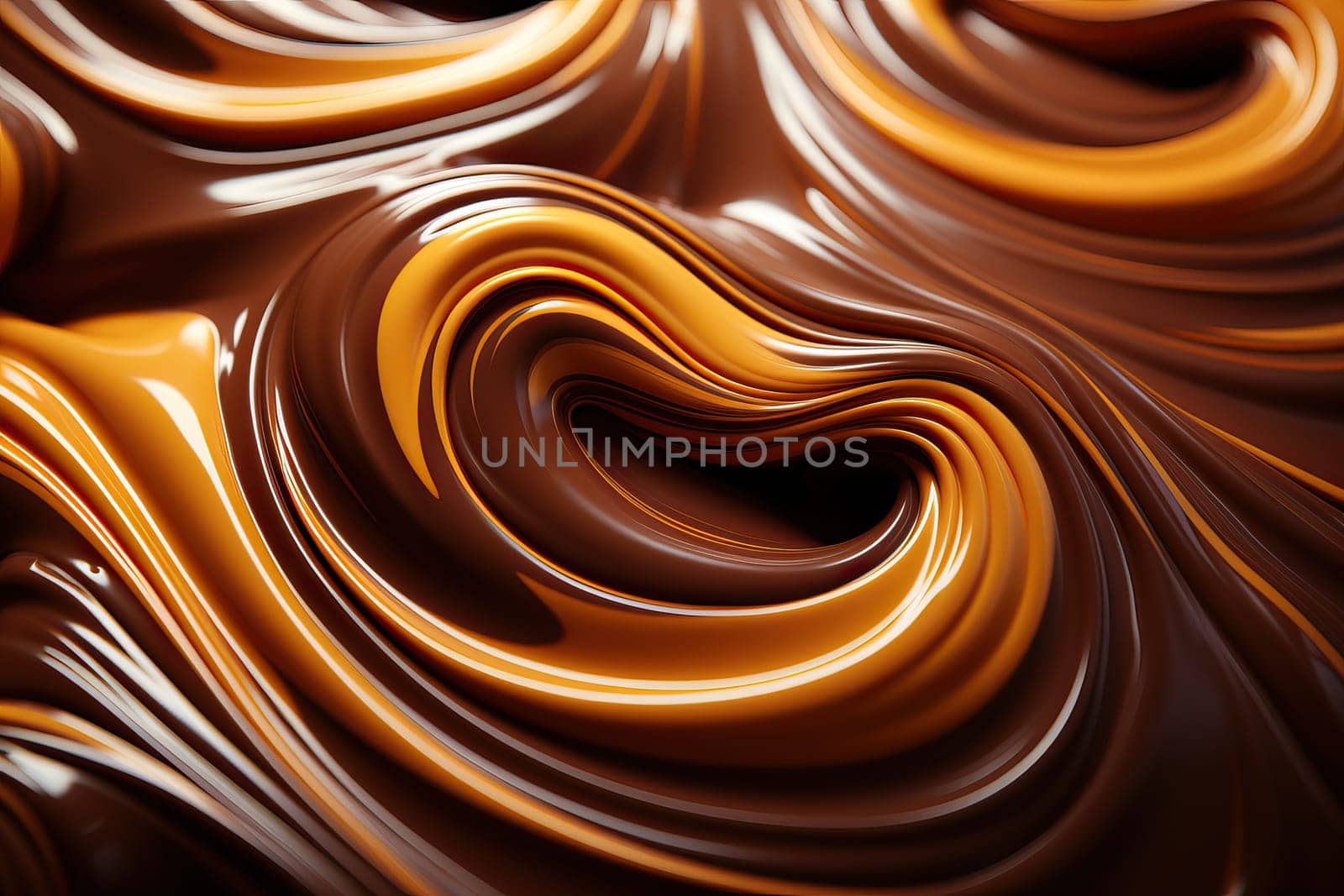 Beautiful waves made of chocolate of two flavors. by Niko_Cingaryuk