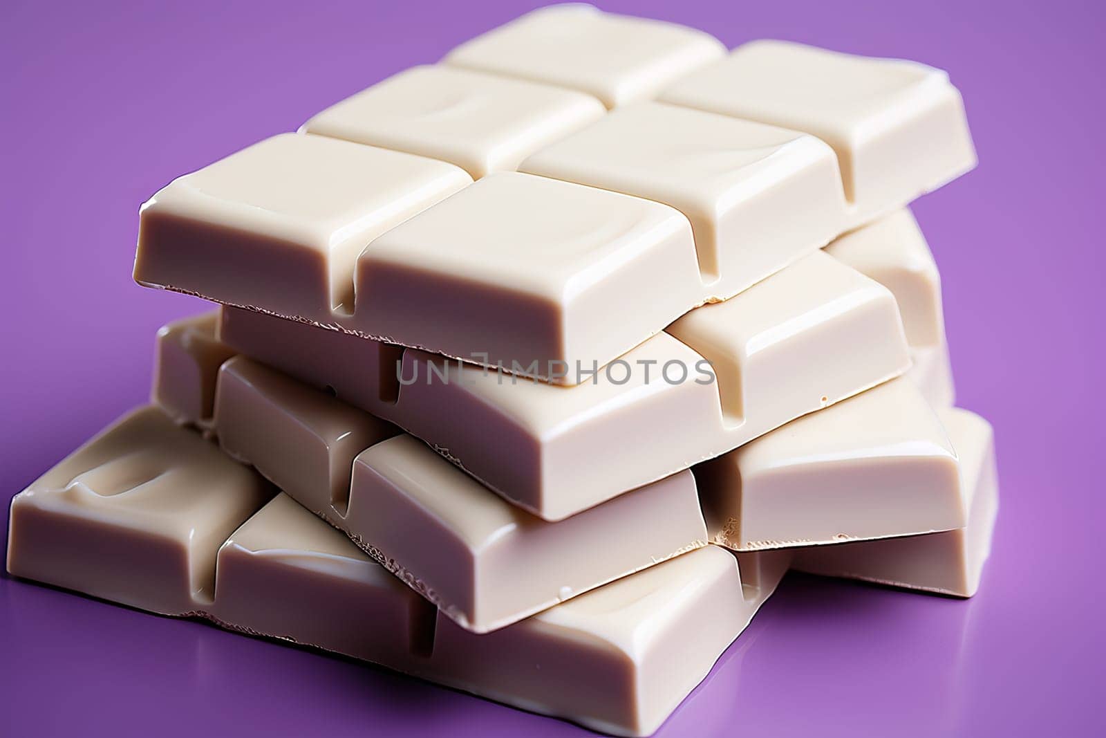 Milk chocolate on a purple background by Niko_Cingaryuk