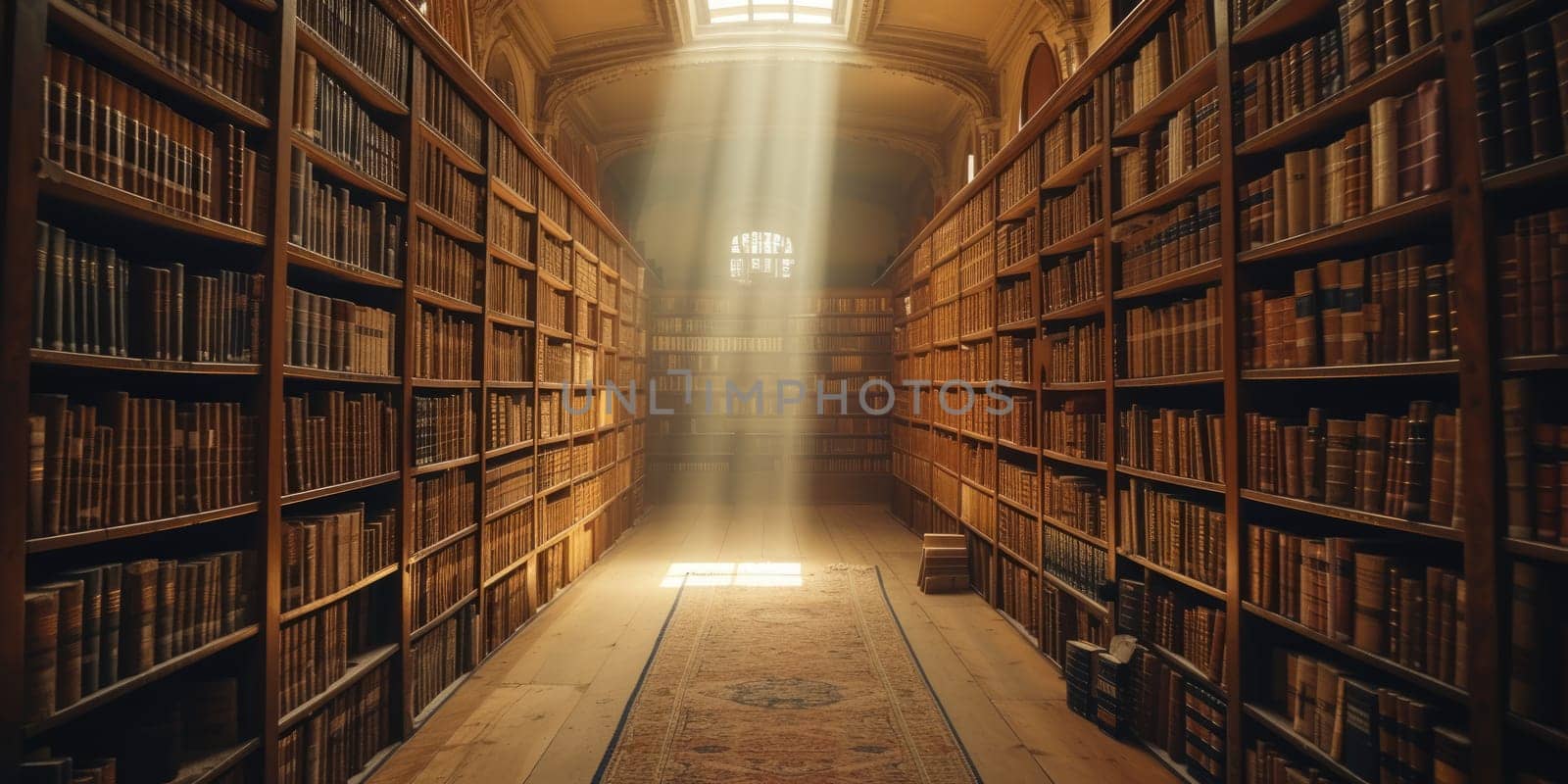 Mystical Sunlight in an Old Library Interior. Resplendent. by biancoblue