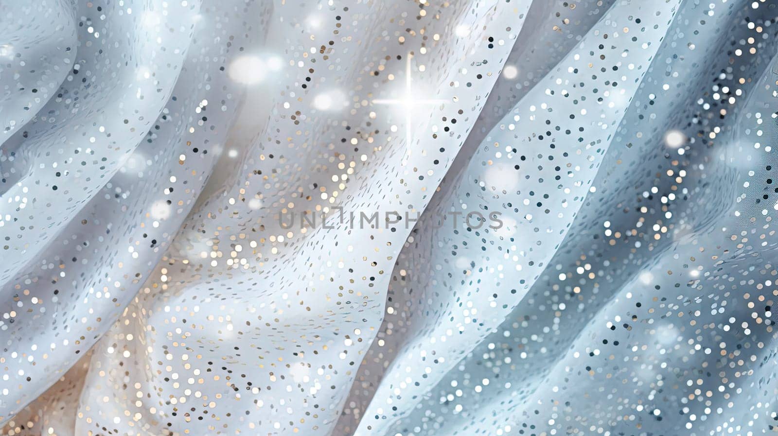 Abstract shiny background with blue glitter. Scattered confetti sparkles with light blue color. Generated AI