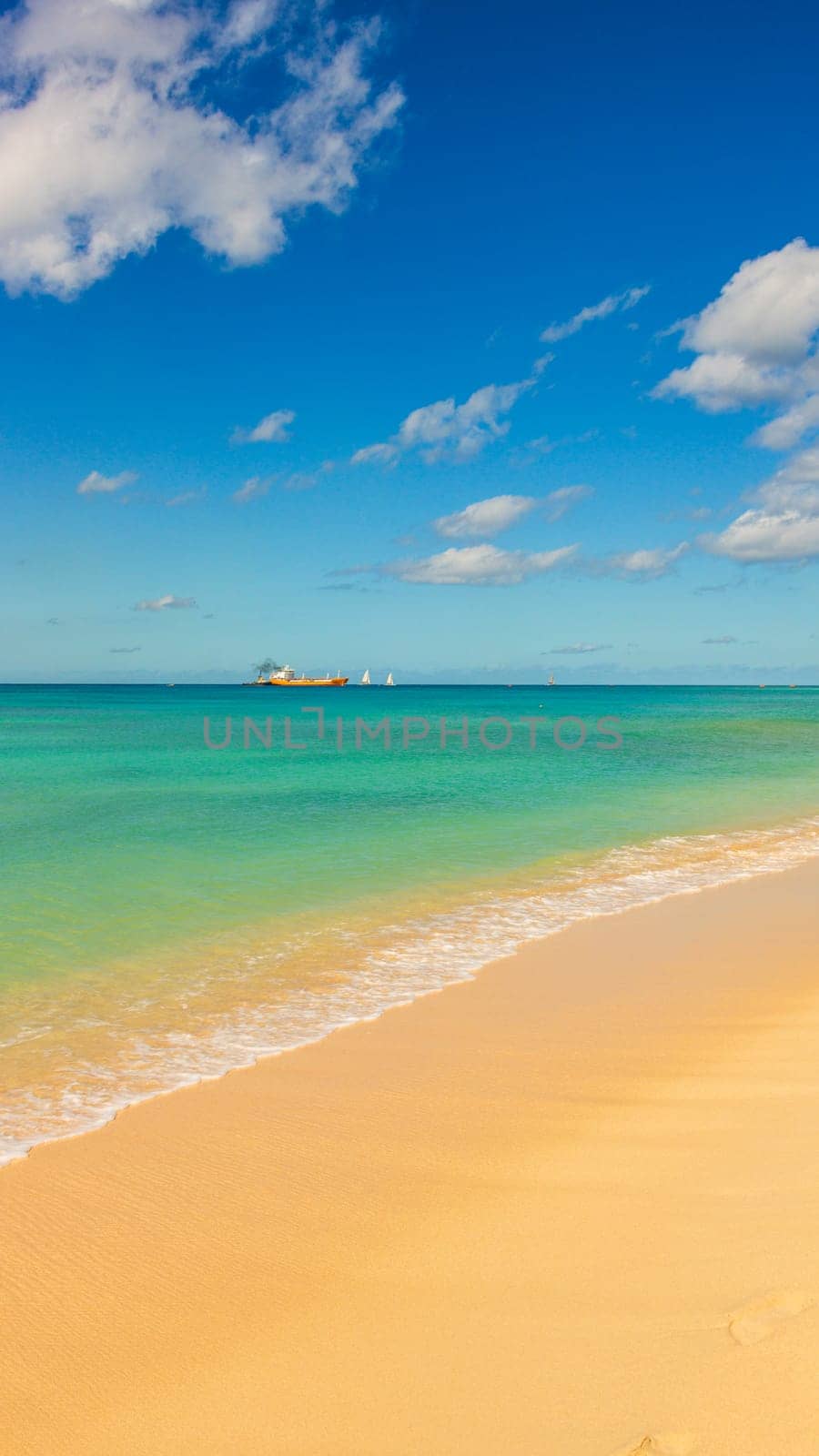 Barbados Island's Sandy Paradise Beach, Caribbean Island by vladispas