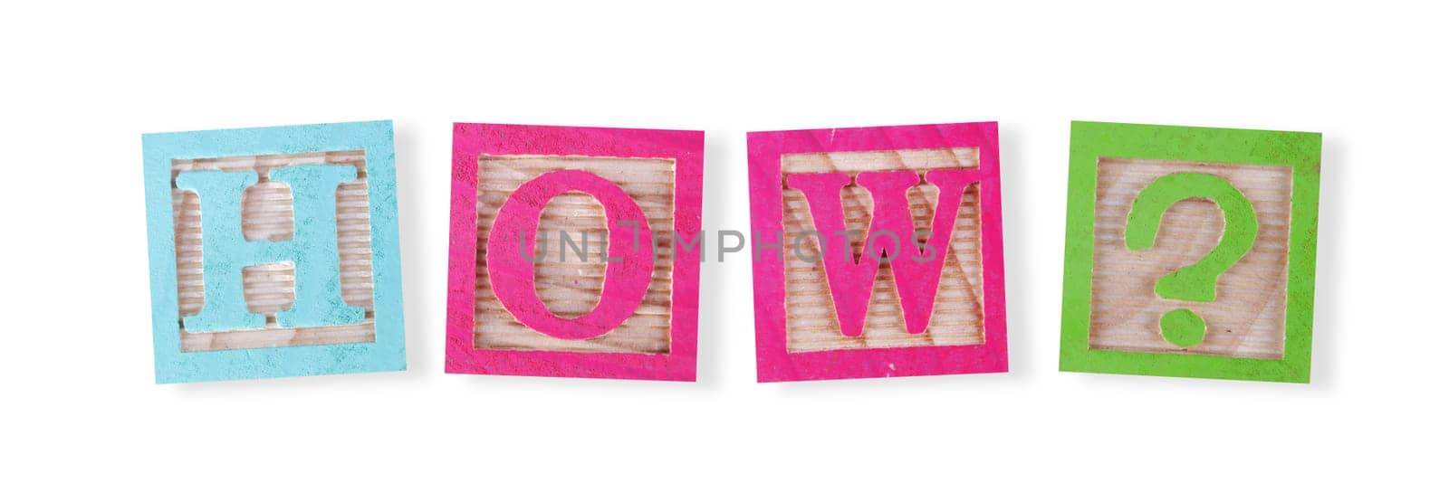 How concept with childs wood blocks by VivacityImages