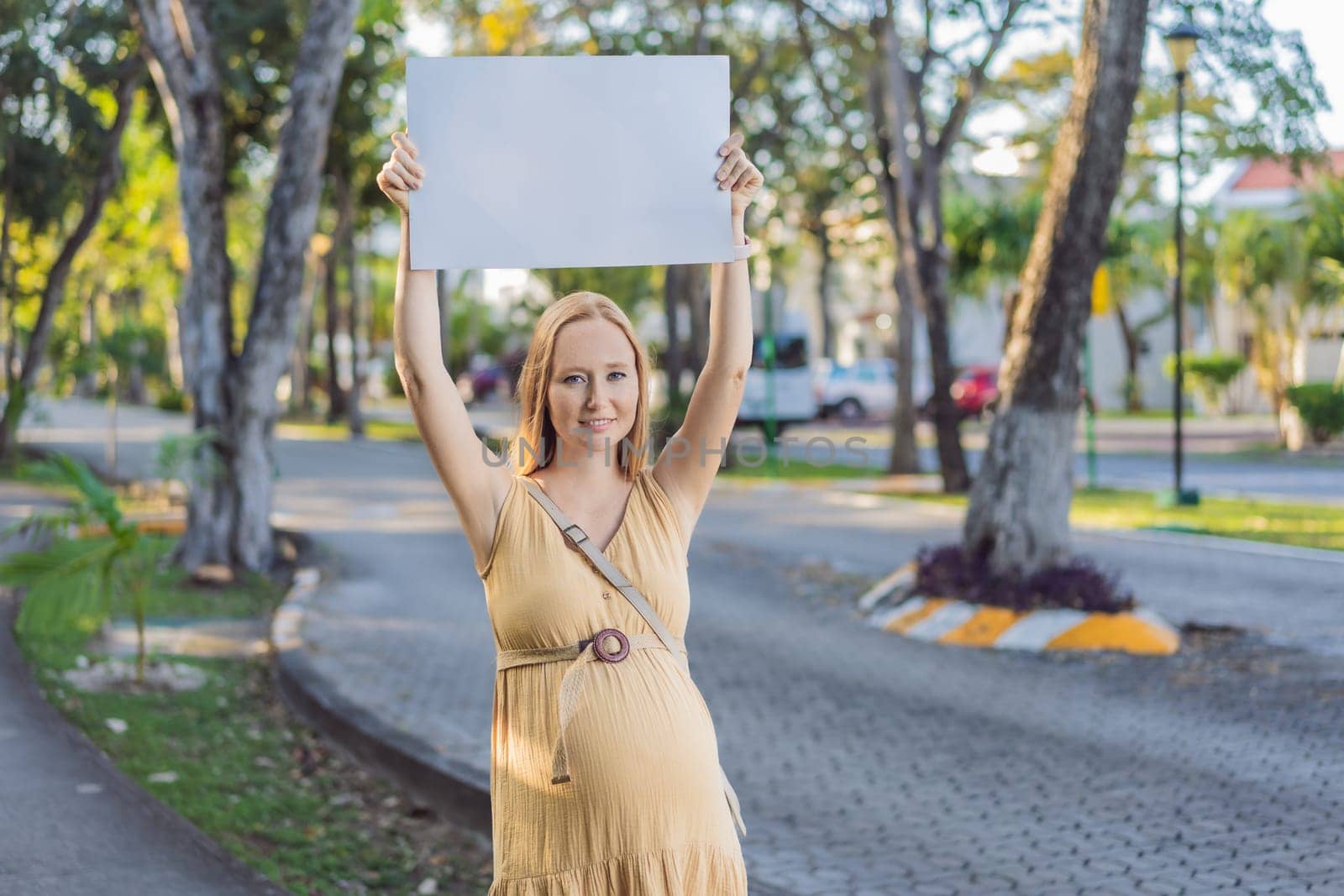 pregnant woman takes a stand for the rights of pregnant women, engaging in a solo picket to advocate for awareness, support, and the empowerment of expectant mothers by galitskaya