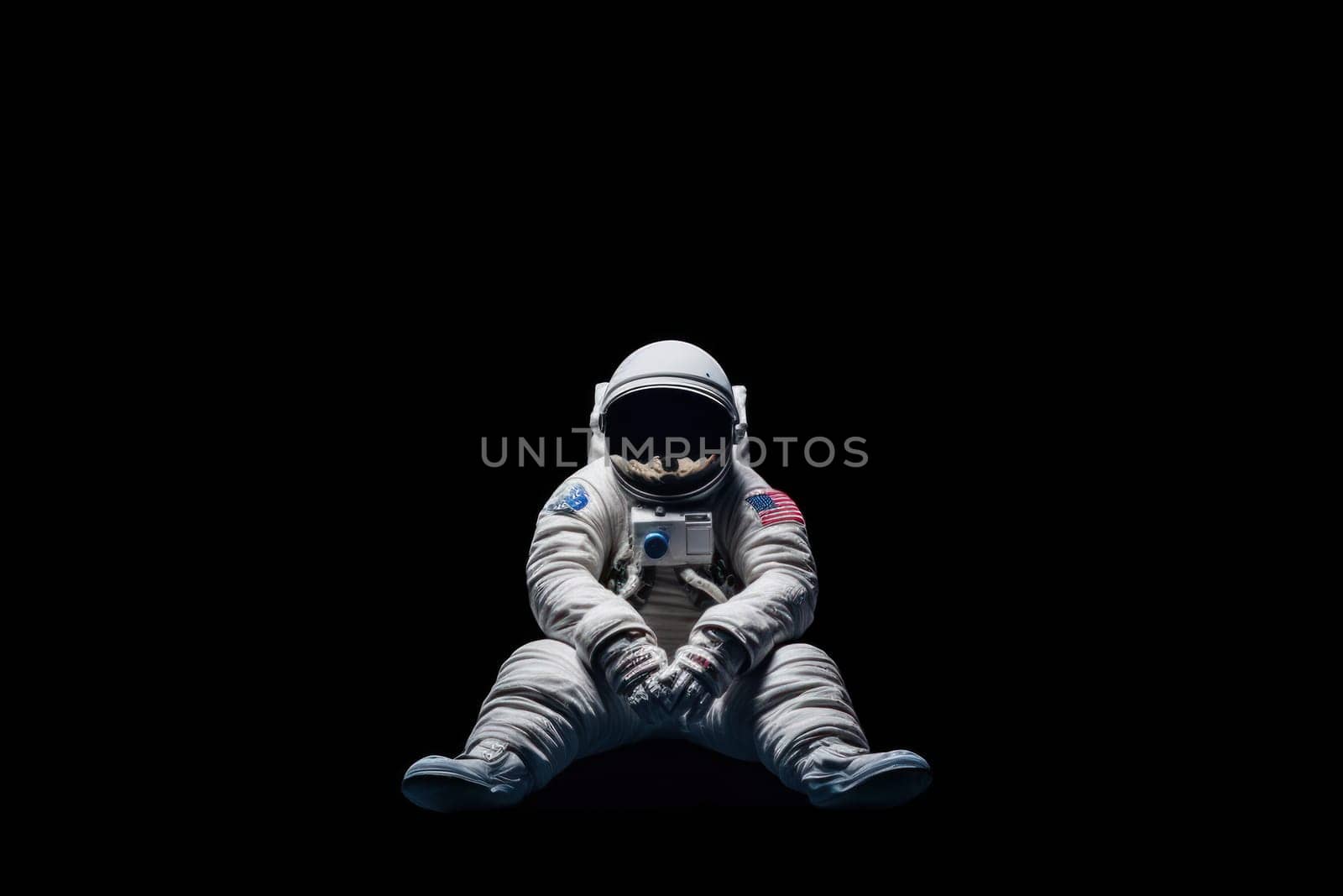 Portrait of astronaut in space . Generative AI. by matamnad