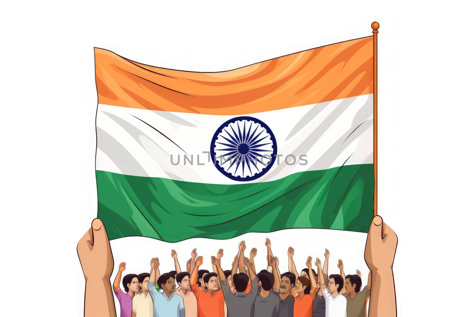 India independence day, flag india with Generative AI..