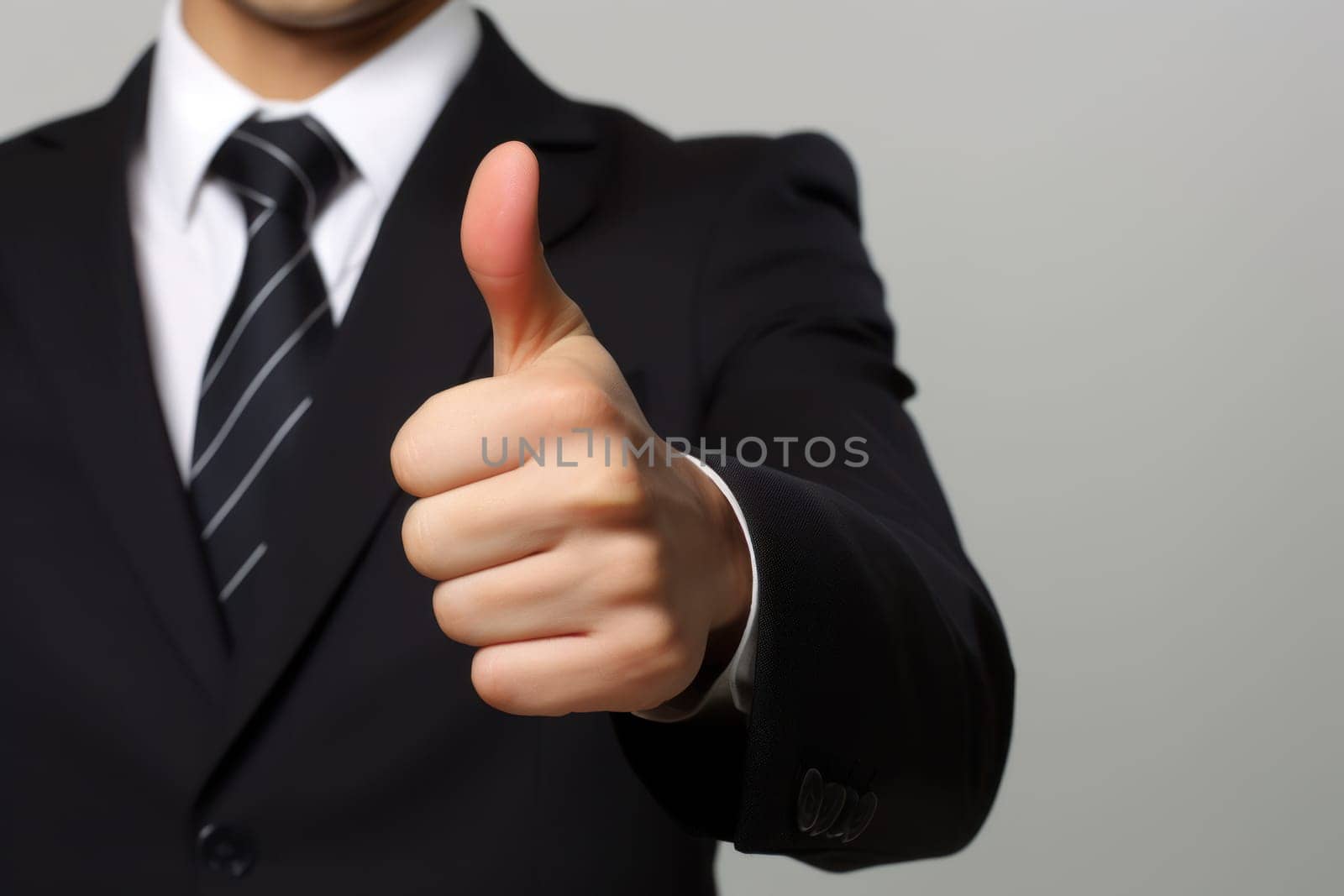 A man in a suit giving a thumbs up, created with Generative Ai by matamnad