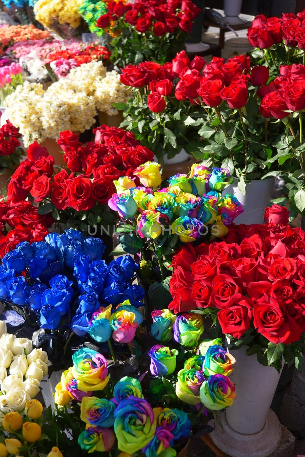 flower shop in istanbul, flower display for selling at street shop , by towfiq007