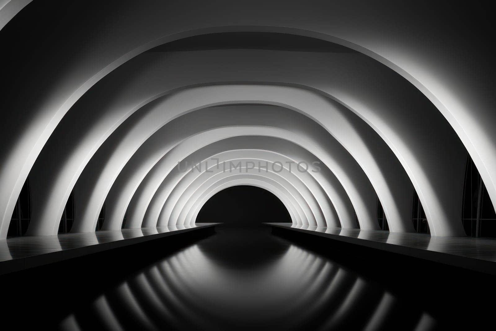 Black and white line abstract design background. generative AI. by matamnad