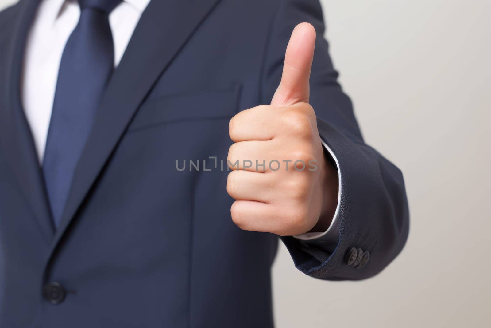 A man in a suit giving a thumbs up, created with Generative Ai by matamnad