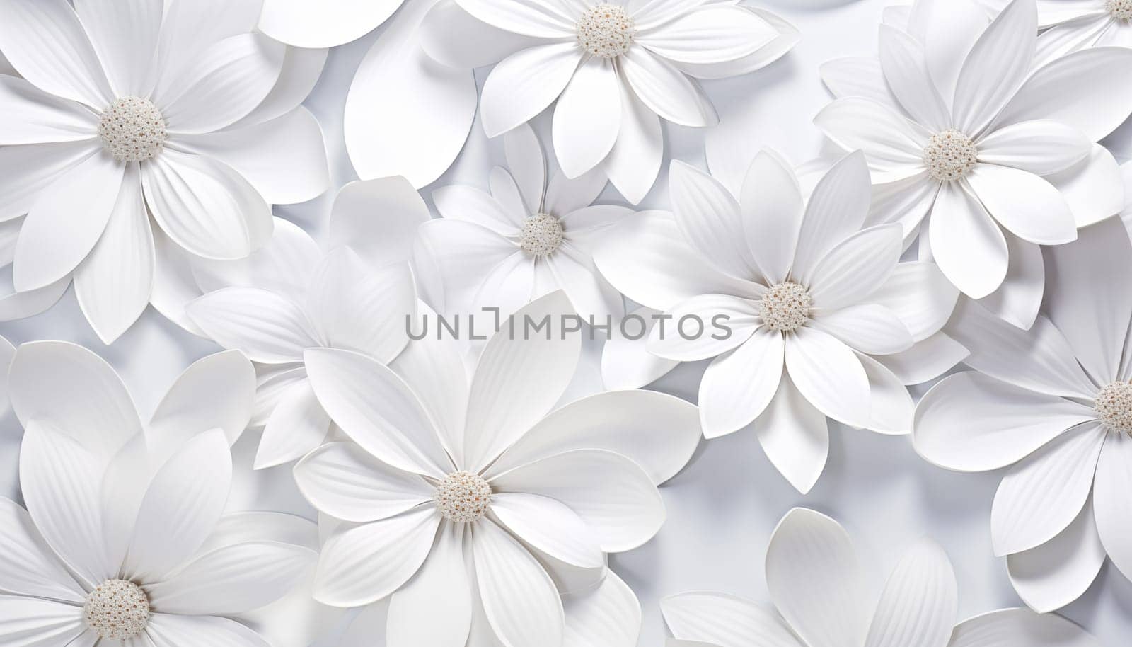 White background flowers texture. by Nadtochiy