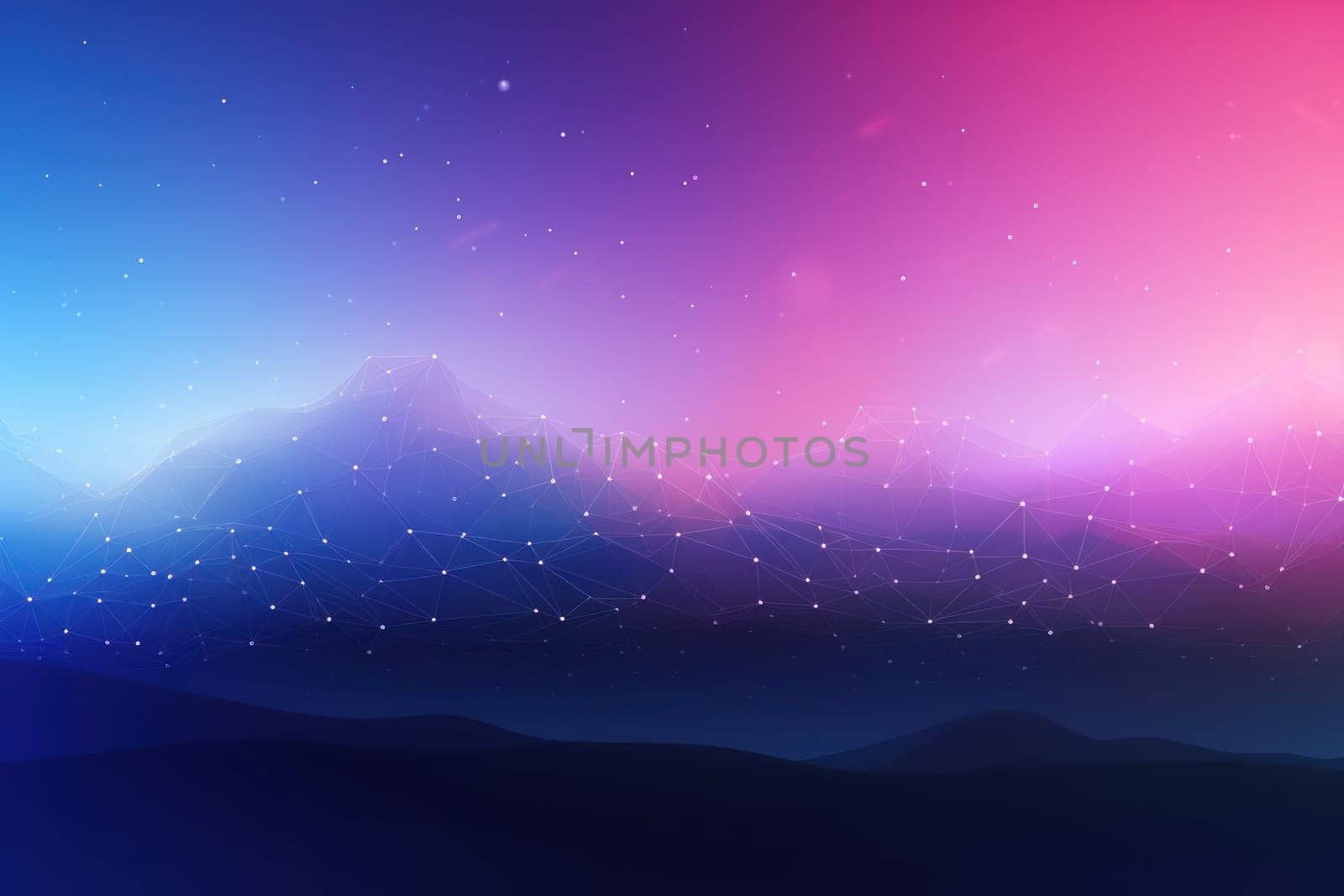 Futuristic point wave. Abstract background with a dynamic wave. Generative AI by matamnad