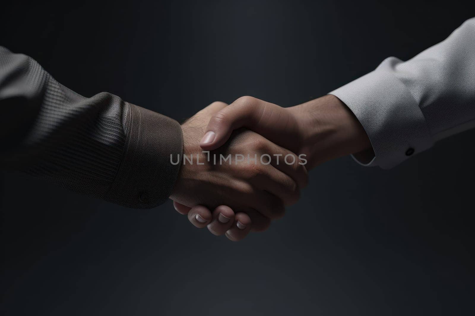 Handshake and congratulating greetings and their successful .AI Generative..