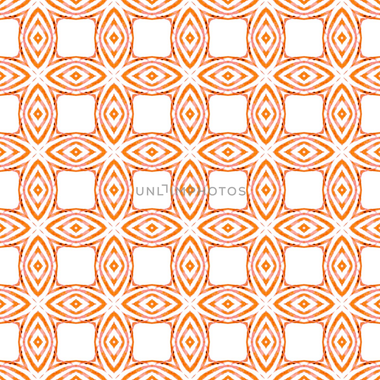 Repeating striped hand drawn border. Orange bold boho chic summer design. Textile ready classic print, swimwear fabric, wallpaper, wrapping. Striped hand drawn design.