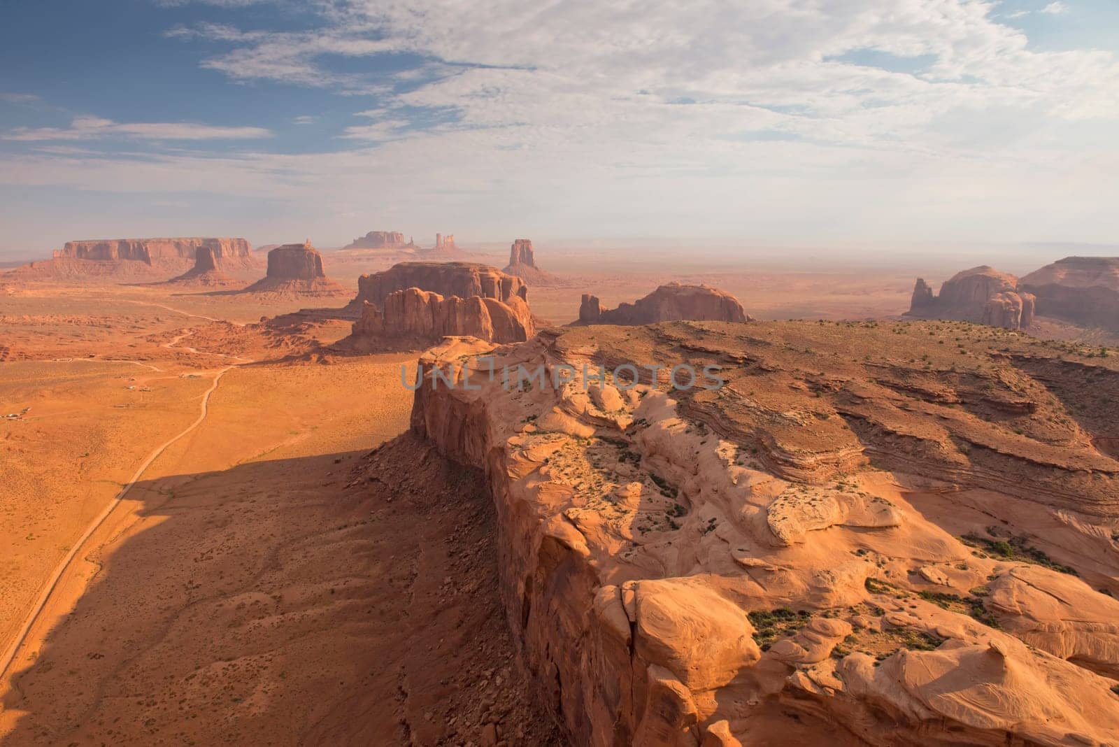 Monument Valley aerial sky view by AndreaIzzotti