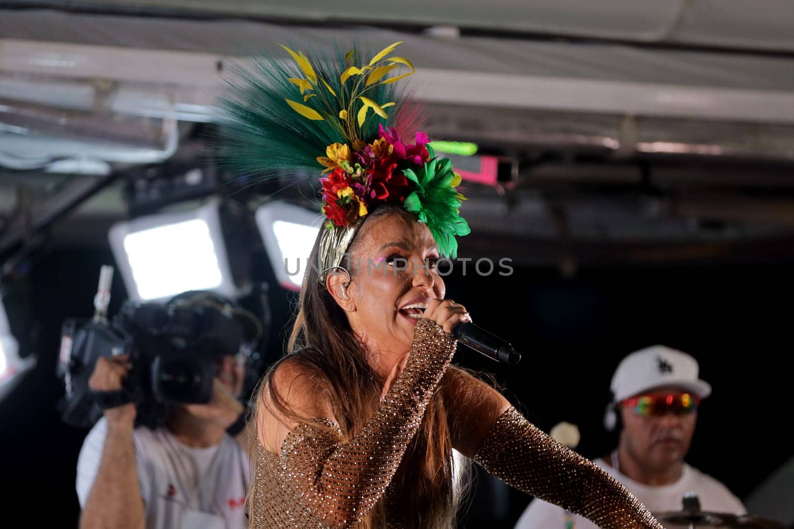salvador, bahia, brazil - february 12, 2024: singer Ivete Sangalo is seen during a performance at carnalva in Salvador