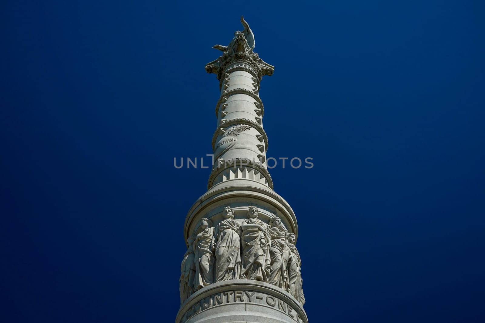 Yorktown Victory monument at Battlefield in the State of Virginia USA