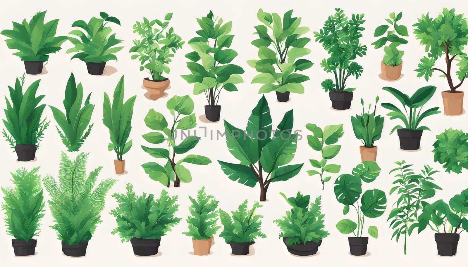 Assortment of Potted Houseplants by rostik924
