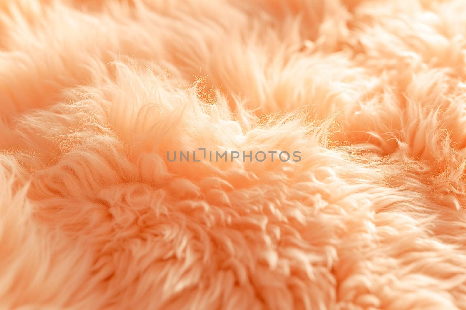 Peach fuzz color fluffy fur background by z1b