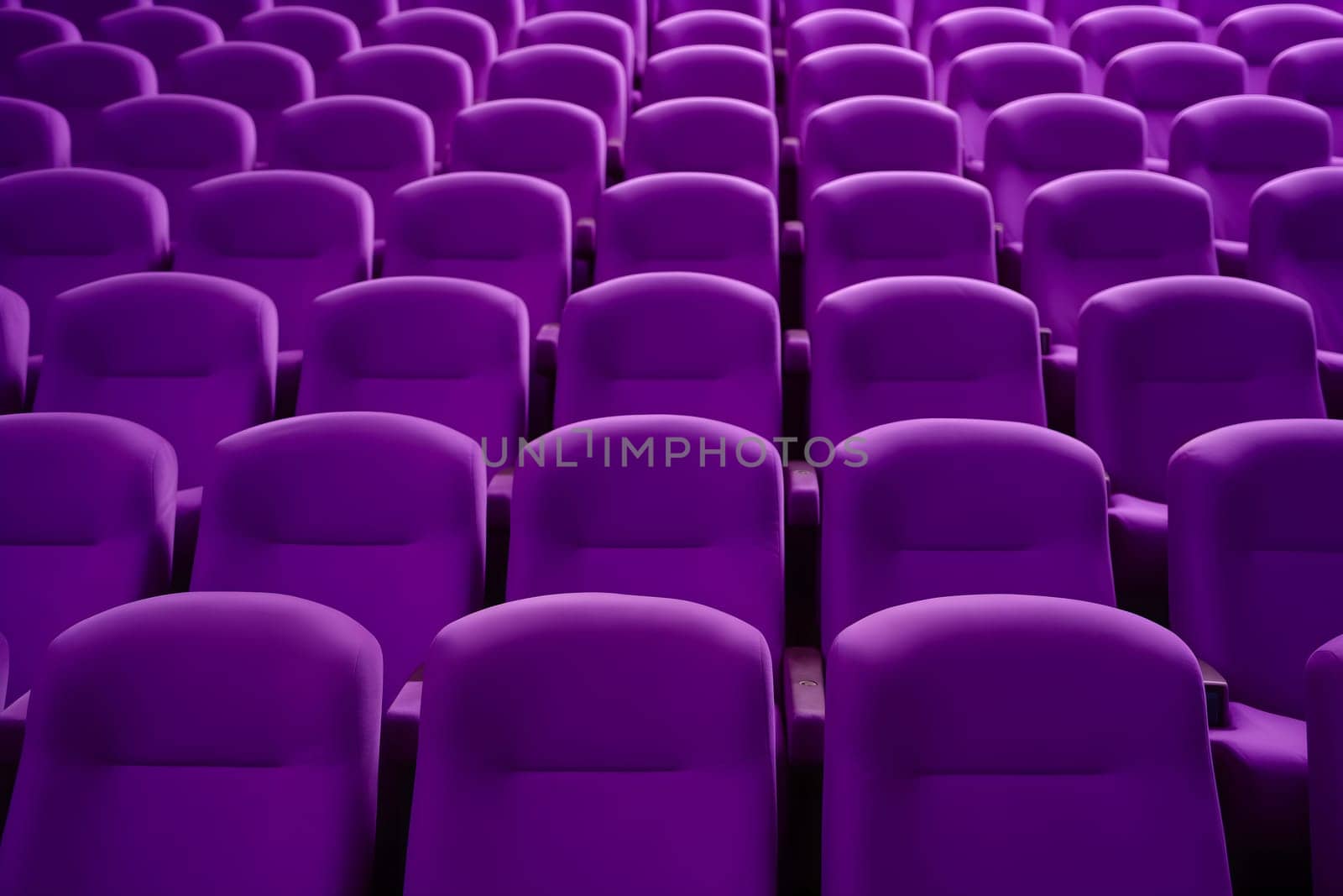 empty pink seats in cinema, domestic intimacy, zoom in, up close by z1b