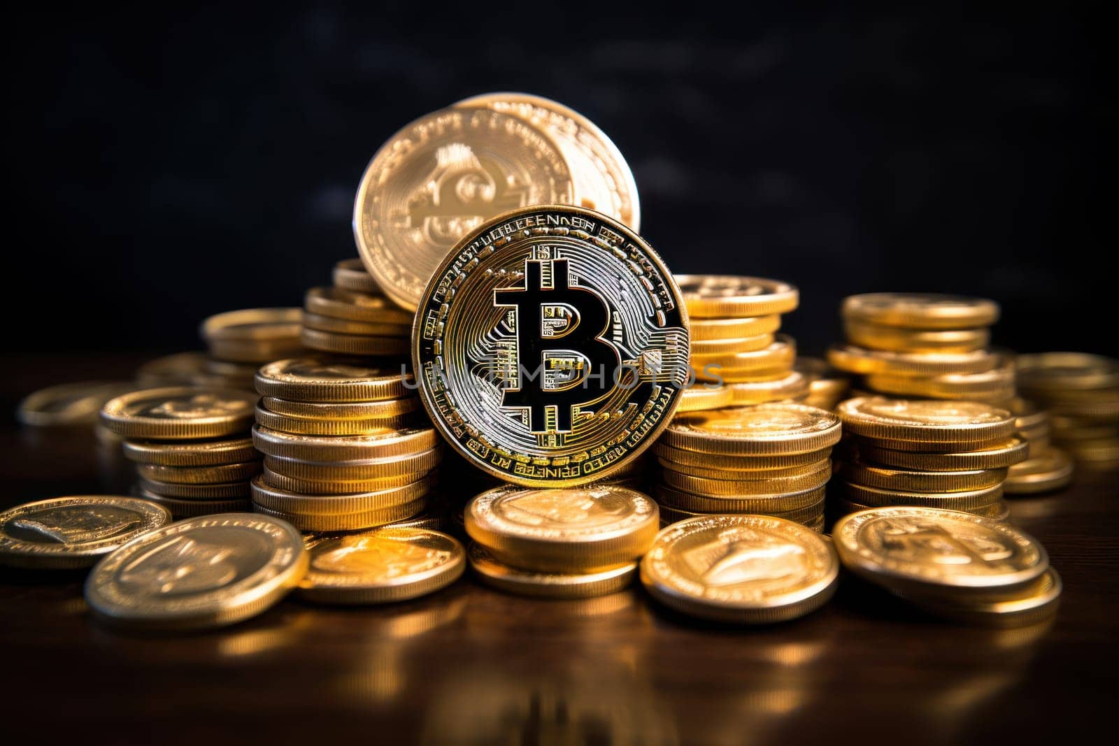 billionaire man get bitcoin coin for shopping. generative AI.