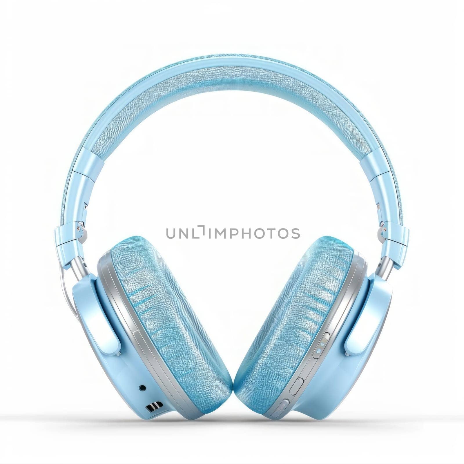 Realistic 3D Headphones on White Background. Headphones Isolated Mockup. by iliris