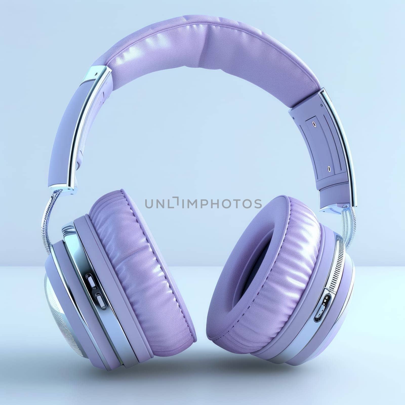 Realistic 3D Headphones on White Background. Headphones Isolated Mockup. Ai generated