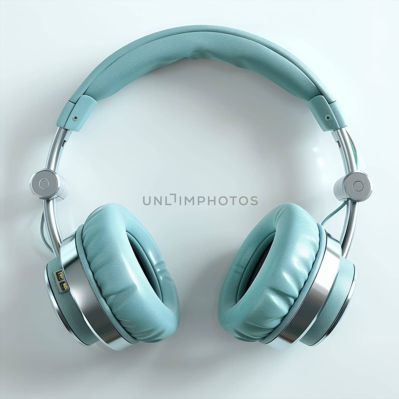 Realistic 3D Headphones on White Background. Headphones Isolated Mockup. Ai generated