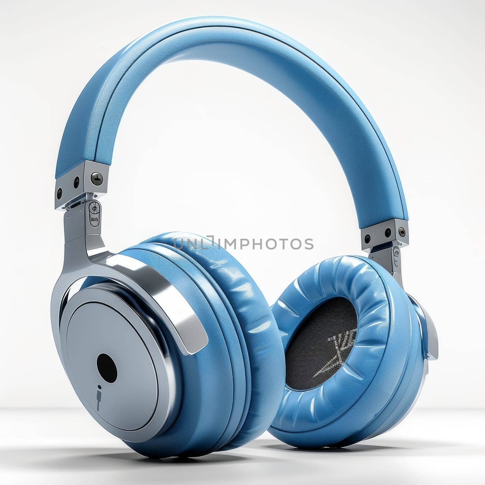 Realistic 3D Headphones on White Background. Headphones Isolated Mockup. Ai generated