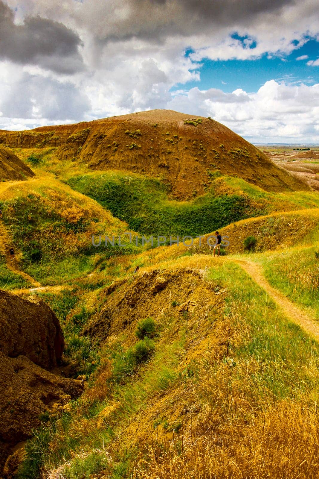 View of Yellow Mounds Overlook, Badlands National Park, South Dakota