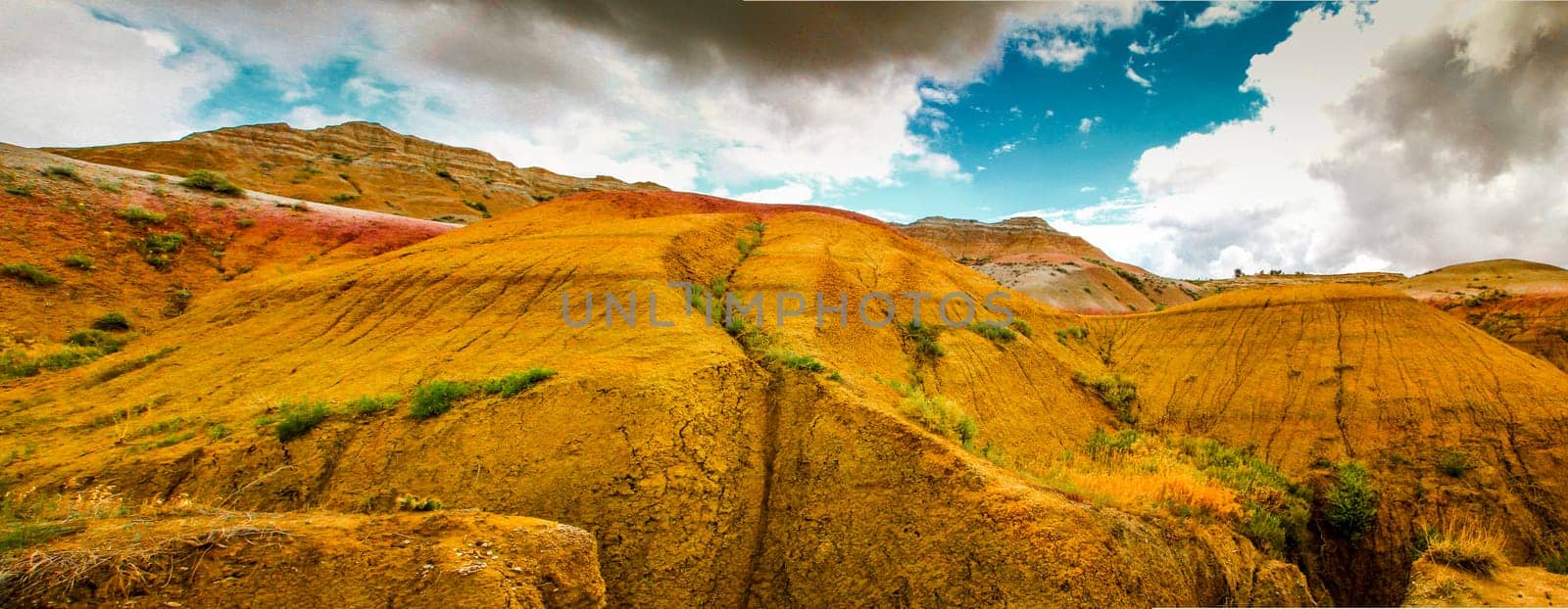View of Yellow Mounds Overlook, Badlands National Park, South Dakota