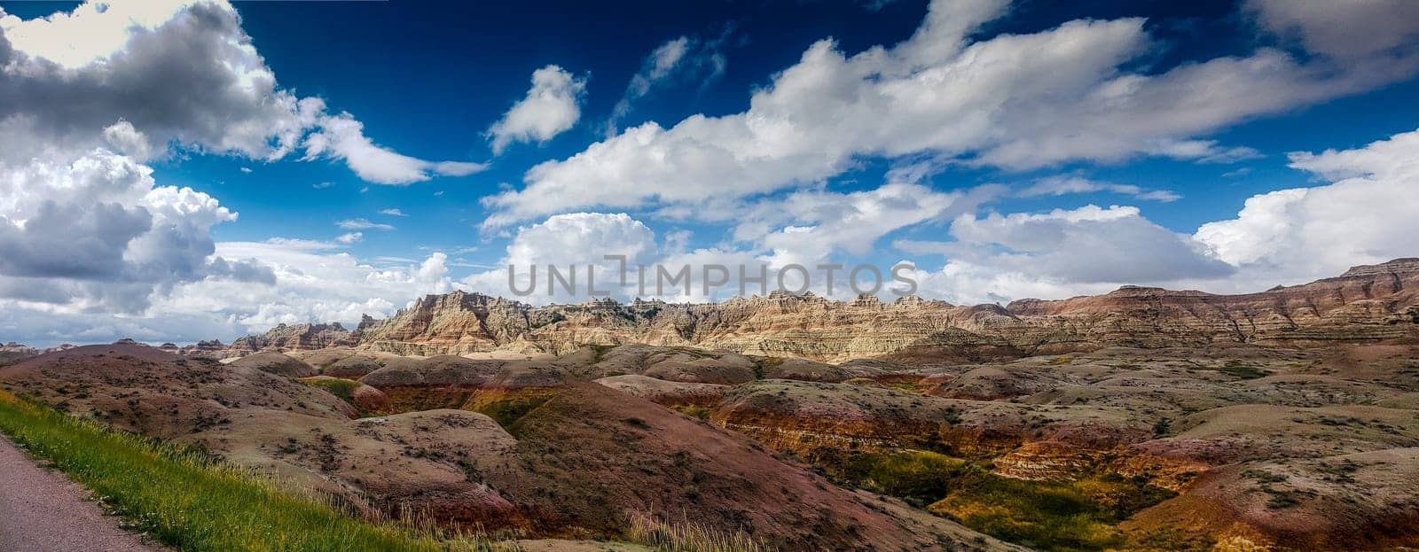 View of Yellow Mounds Overlook, Badlands National Park, South Dakota
