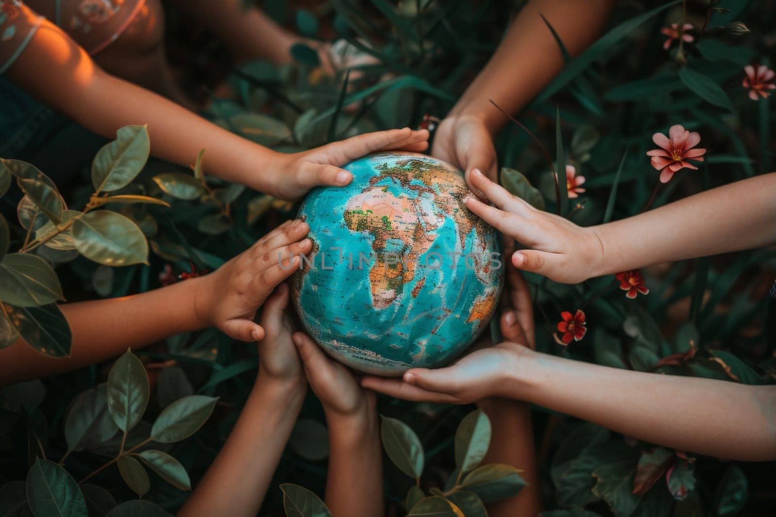 World environment day background, creative advertising Ideas Concept of earth protection day.