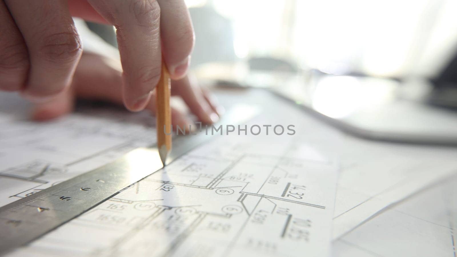 Drawing drawings and house layout.