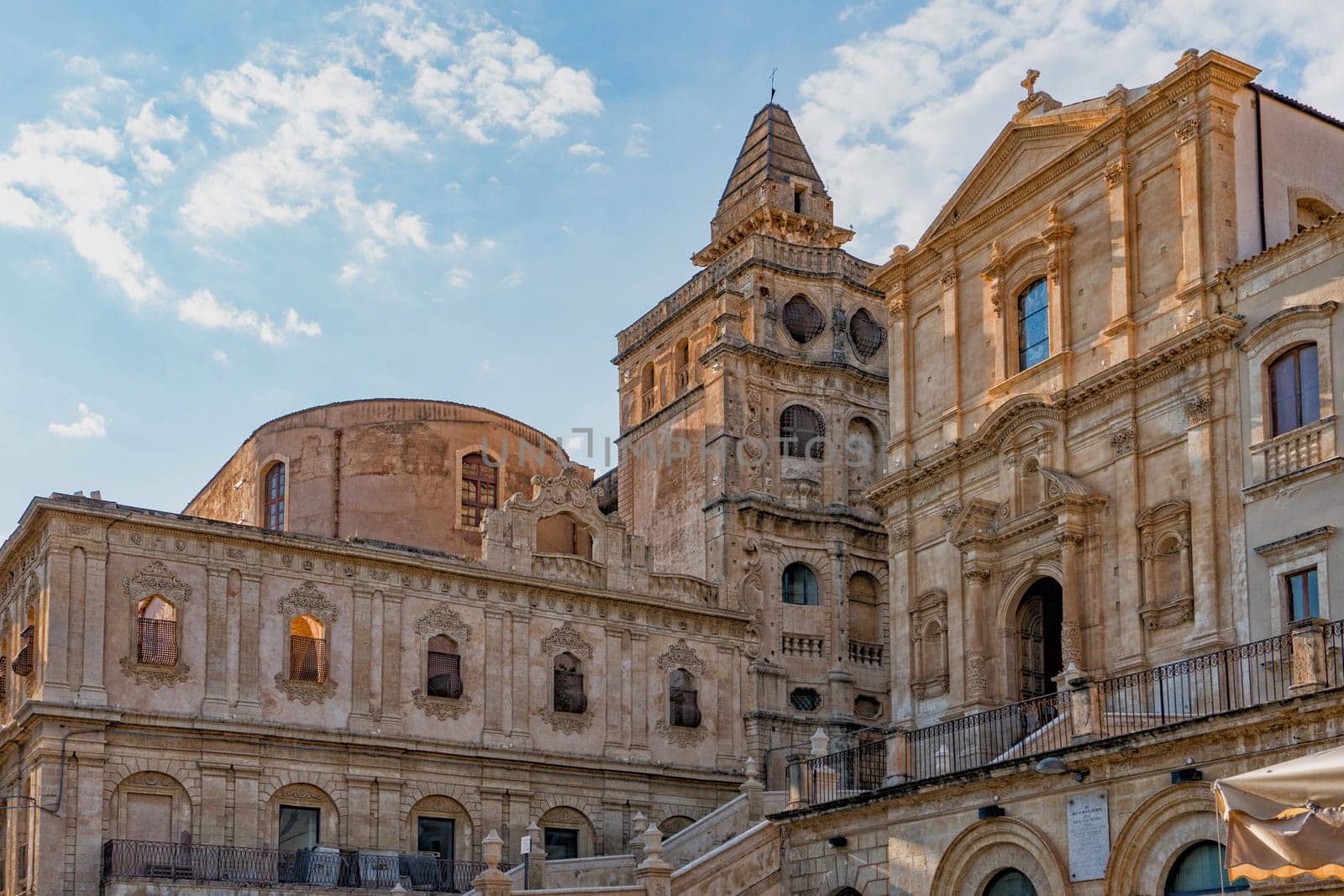 sicily noto church view on sunny day