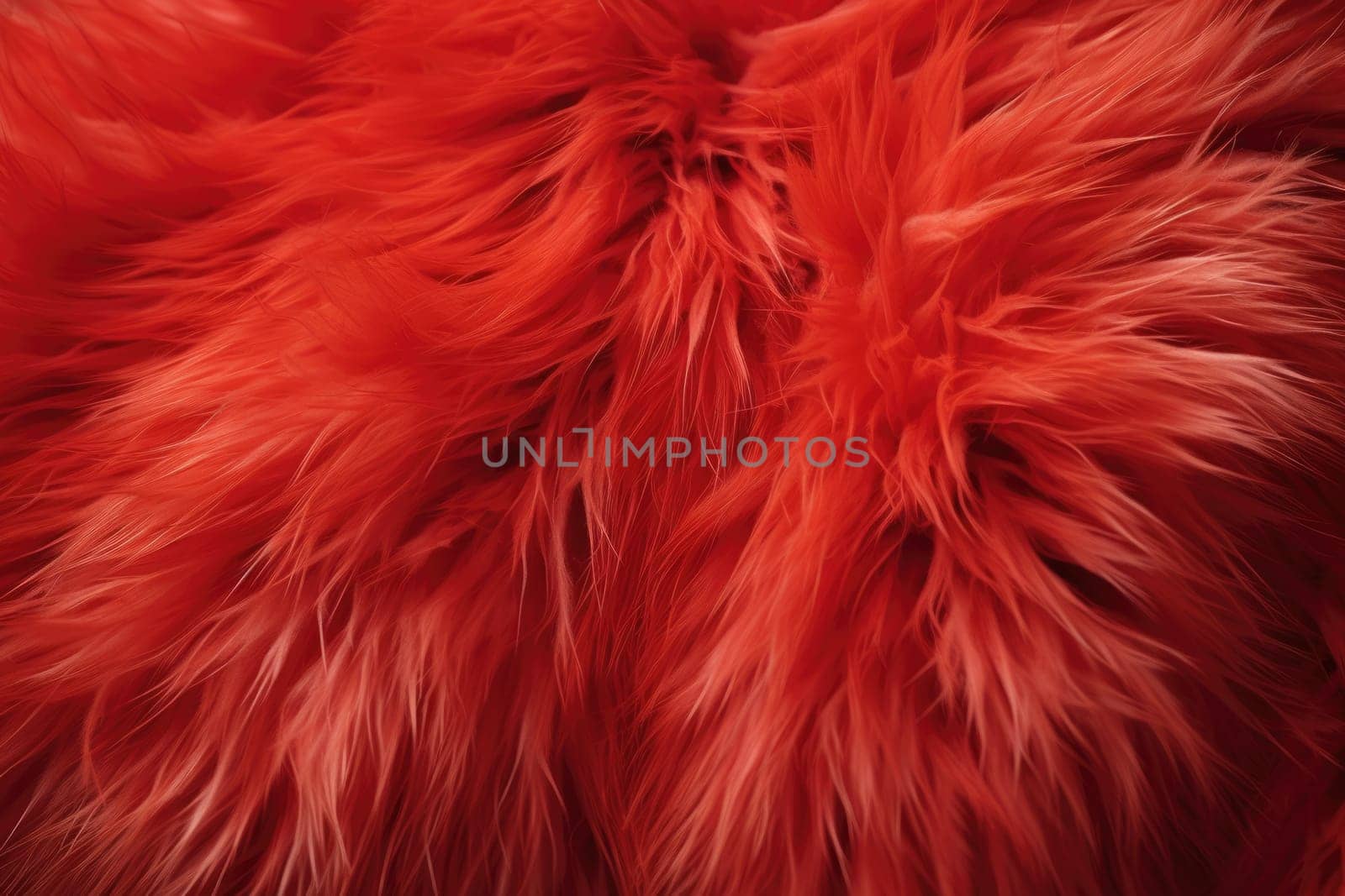 red animal fur macro shot, natural texture. AI Generated