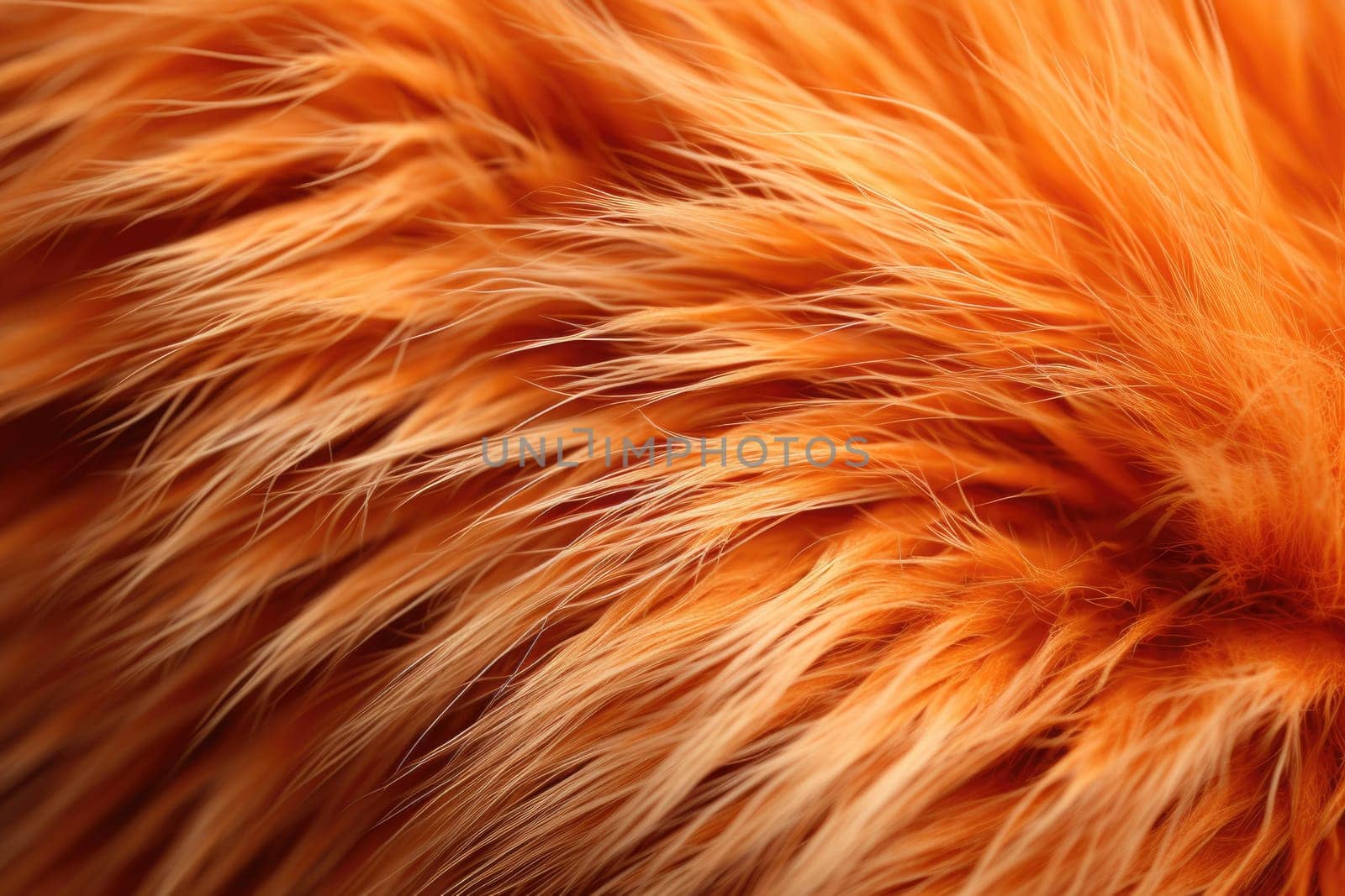 Ginger animal fur macro shot, natural texture. AI Generated