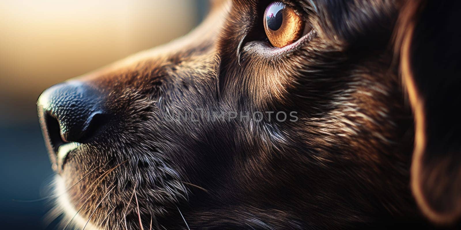Closeup of a cute dog face. ai generated by Desperada