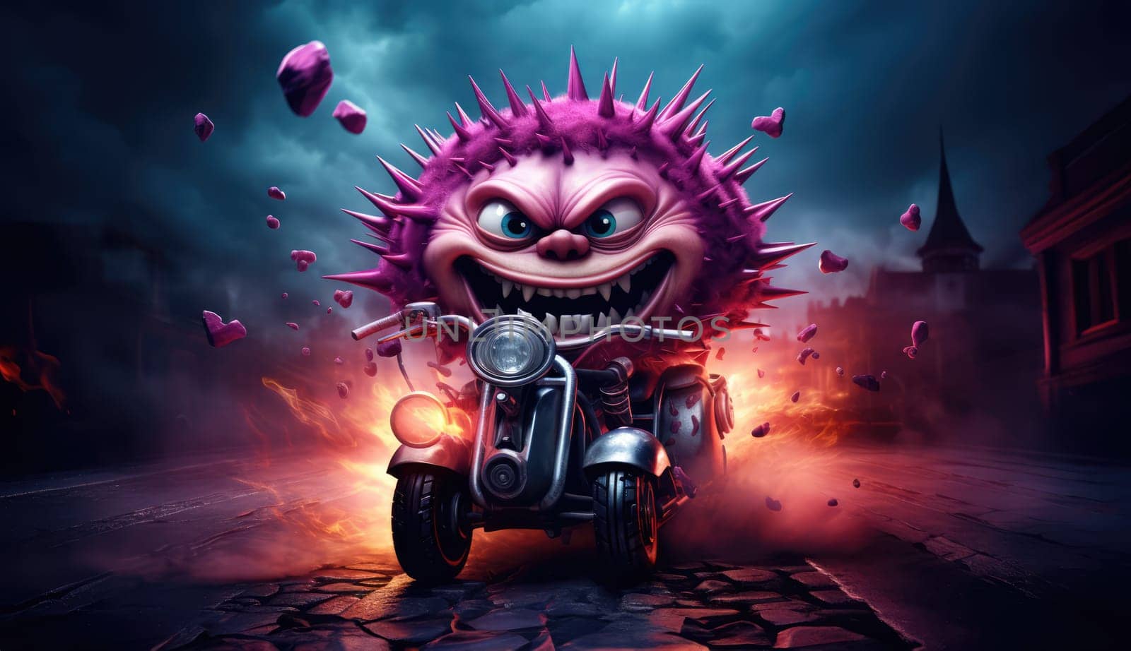 Deadly races and crazy racers monsters on bikes by palinchak