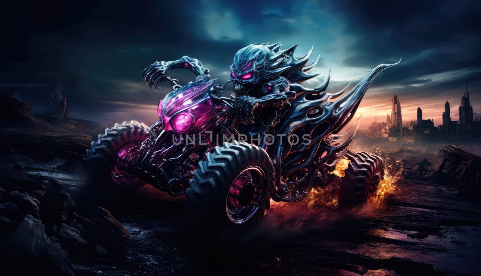 Deadly races and crazy racers monsters on bikes by palinchak