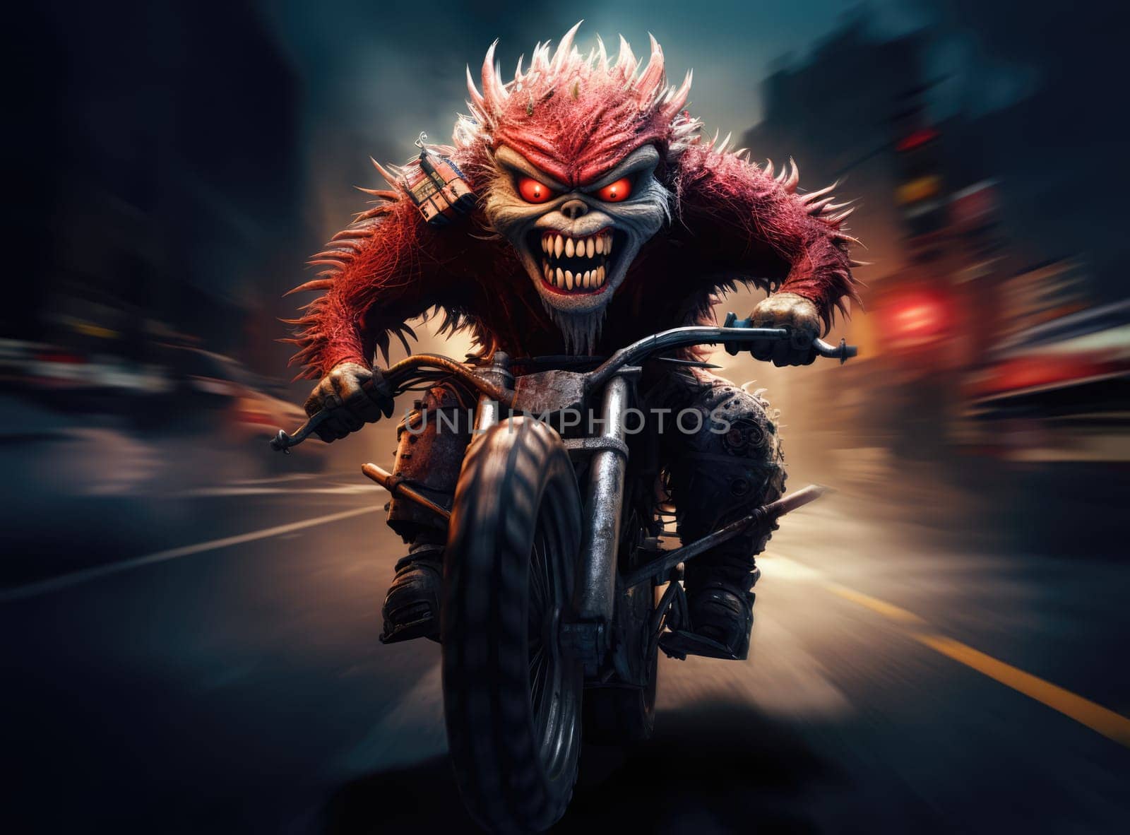 Deadly races and crazy racers monsters on bikes by palinchak