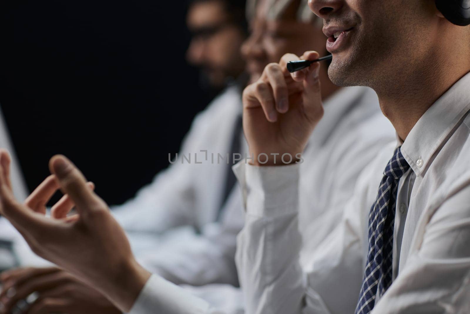 Group of business people working in office