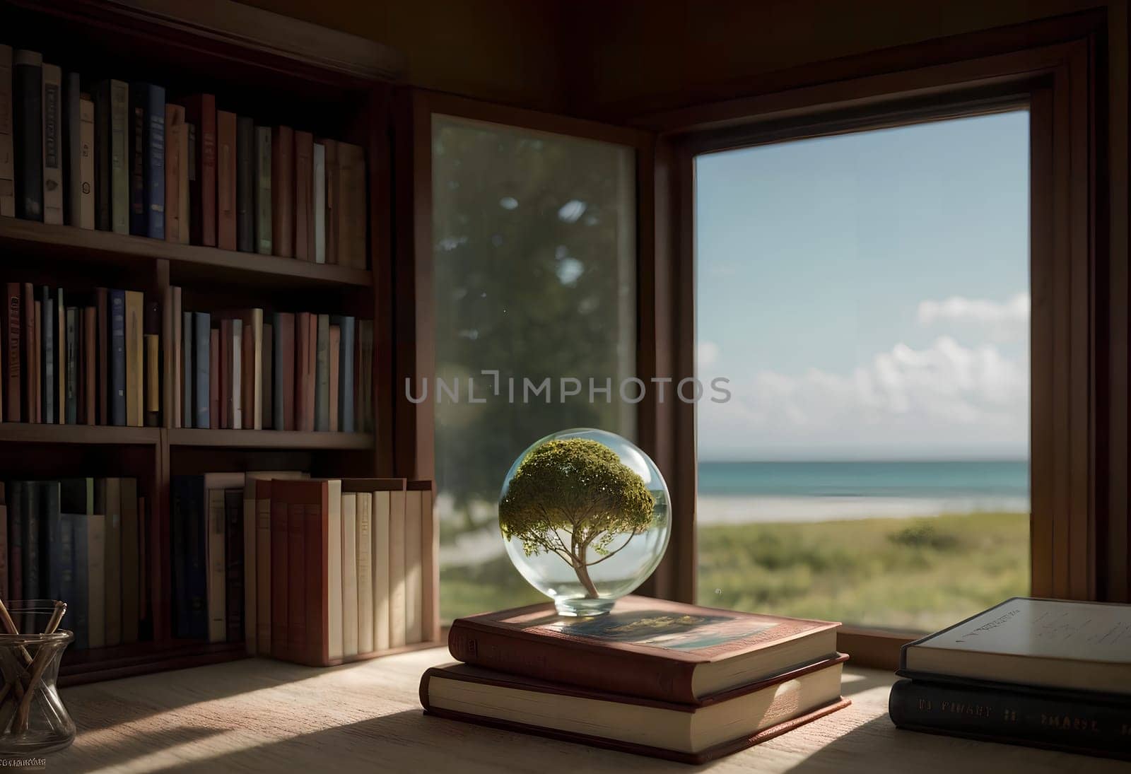 books on the table near the window by Rawlik