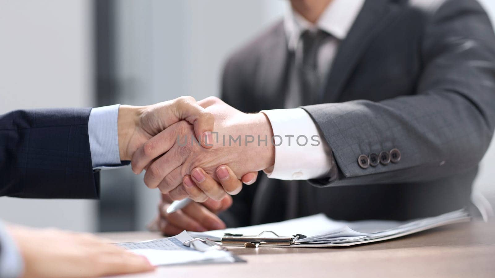Discussion of documents on the deal and handshake by Prosto