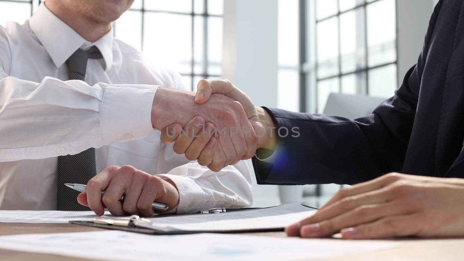 Business proposal, a meeting, discussion of documents.