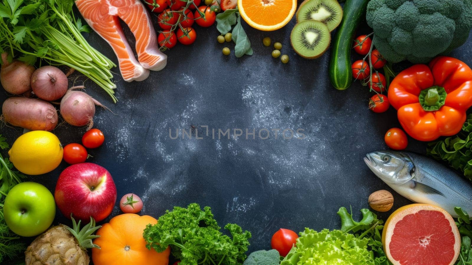 Healthy eating: selection of antioxidant group of food with copy space by papatonic