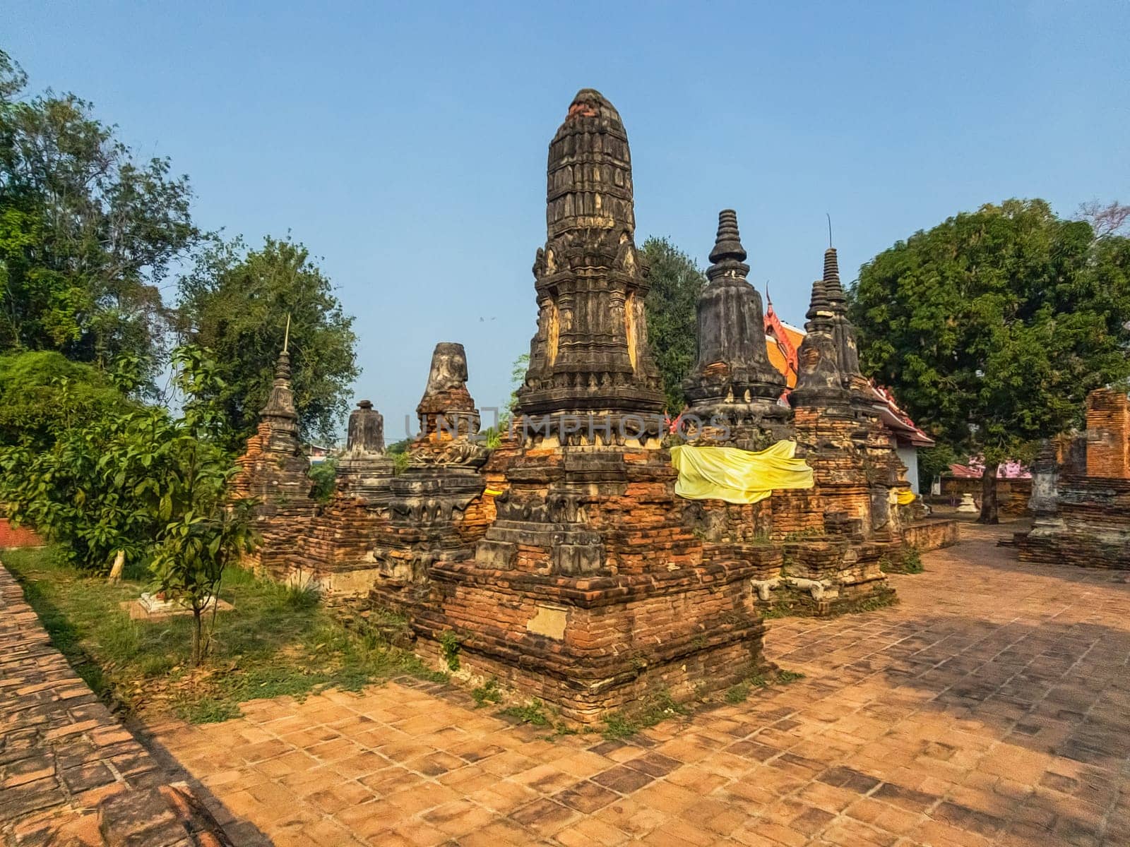 Wat Cherng Tha temple, Unesco World Heritage site, in Phra Nakhon Si Ayutthaya, Thailand by Elenaphotos21