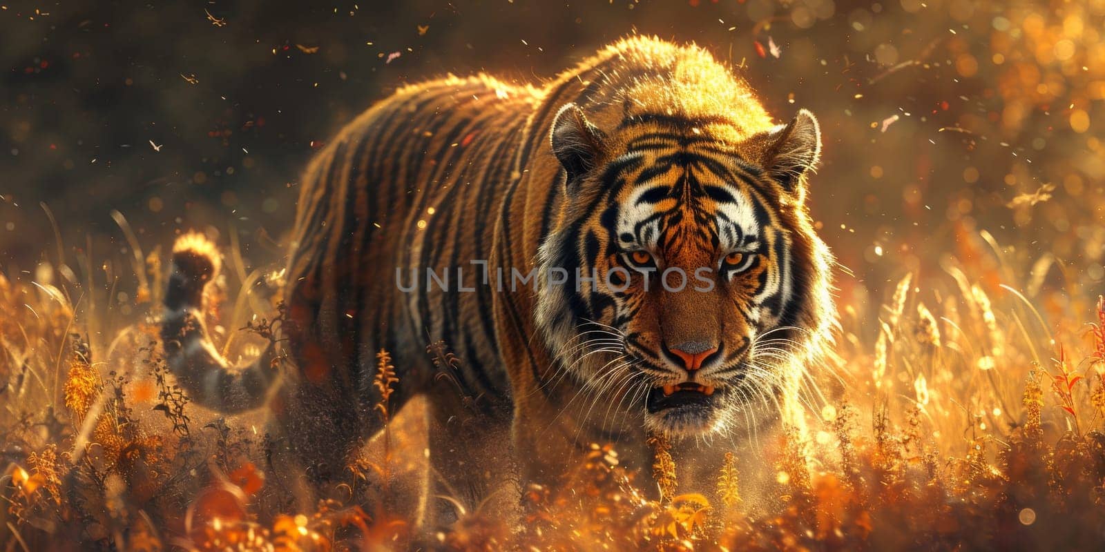 Painting of a tiger with oil technique. Wall art. by Benzoix