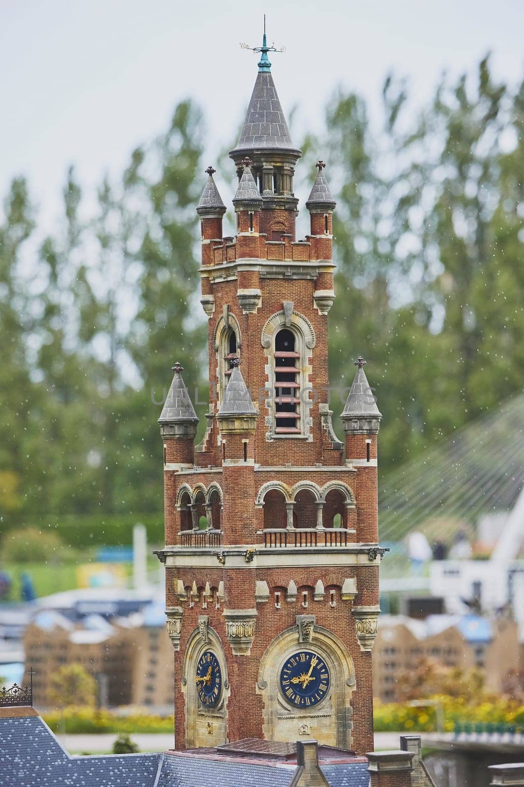 Small clock tower in a miniature city in the Netherlands by Viktor_Osypenko