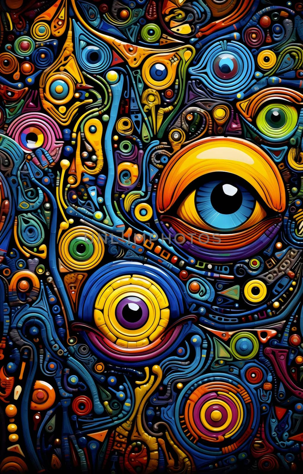 An explosion of color and form creates a hypnotic abstract depiction of a visionary eye by chrisroll