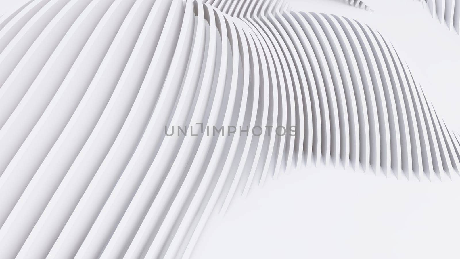 Abstract Curved Shapes. White Circular Background.  by teerawit